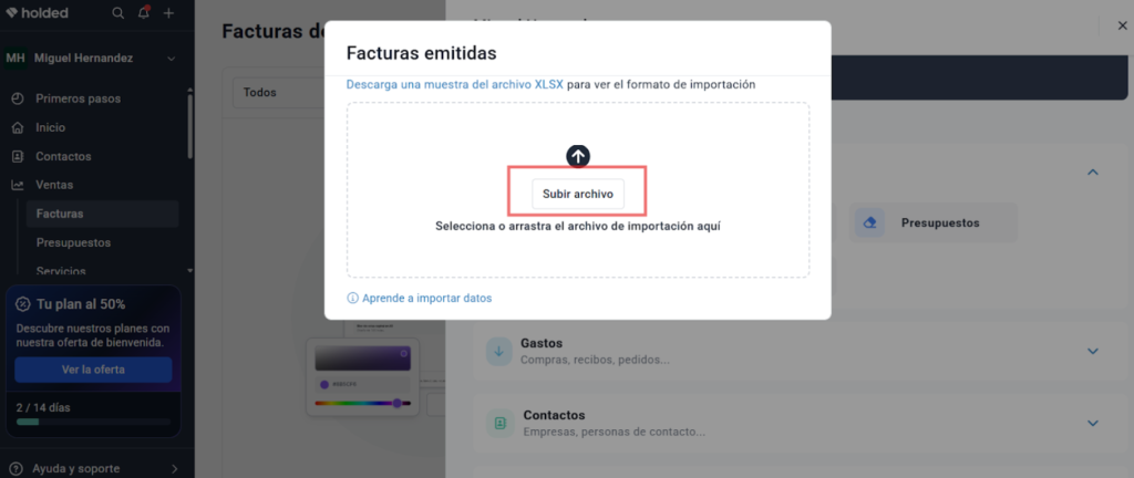 1. Subir y Validar tu Archivo - Taxolé