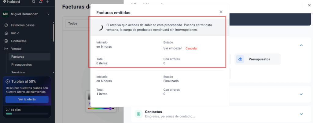 5 Subir y Validar tu Archivo - Taxolé